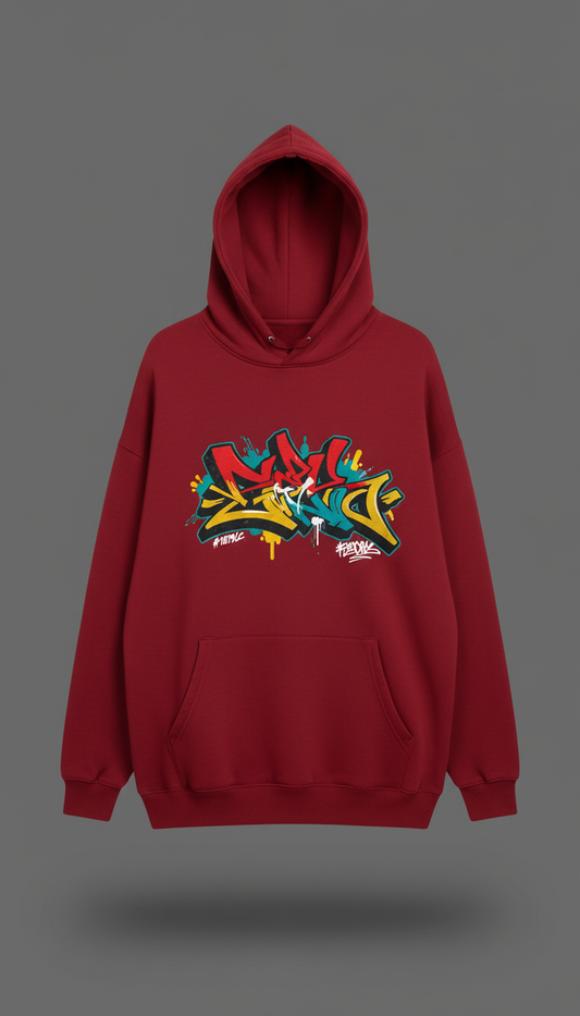 Oversized Hoodie With Street Tag